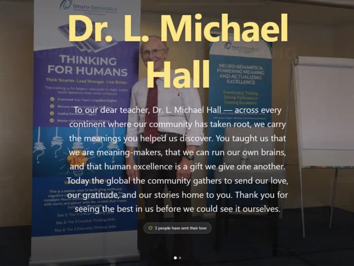 Moment Letters tribute slideshow — Dr. Michael Hall